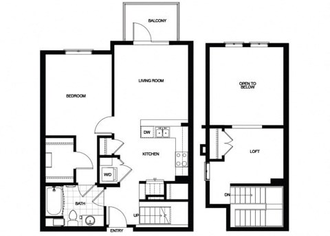 A09  Floor Plan at Candara at Hancock Park Apartments in Los Angeles CA